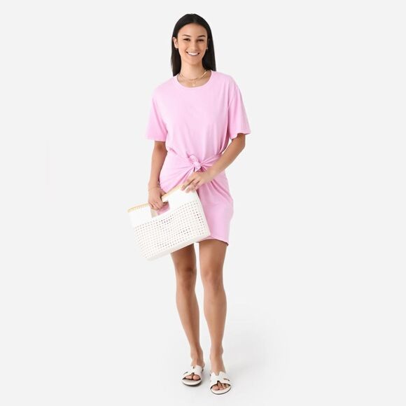 NWT XiRENA Emme Short Sleeve Tie Waist Mini T-Shirt Dress in Primrose size M - Picture 5 of 14